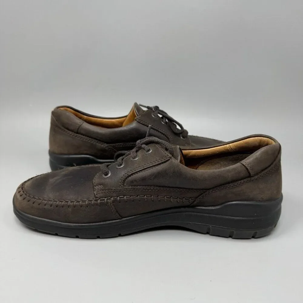 Ecco Seawalker Casual Walking Shoes Brown Leather Mens Size 46 US 12